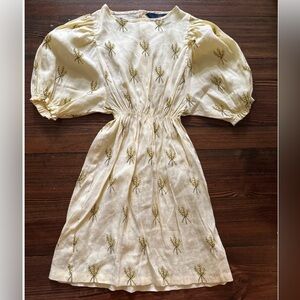 The Animals Observatory pale yellow wheat dress